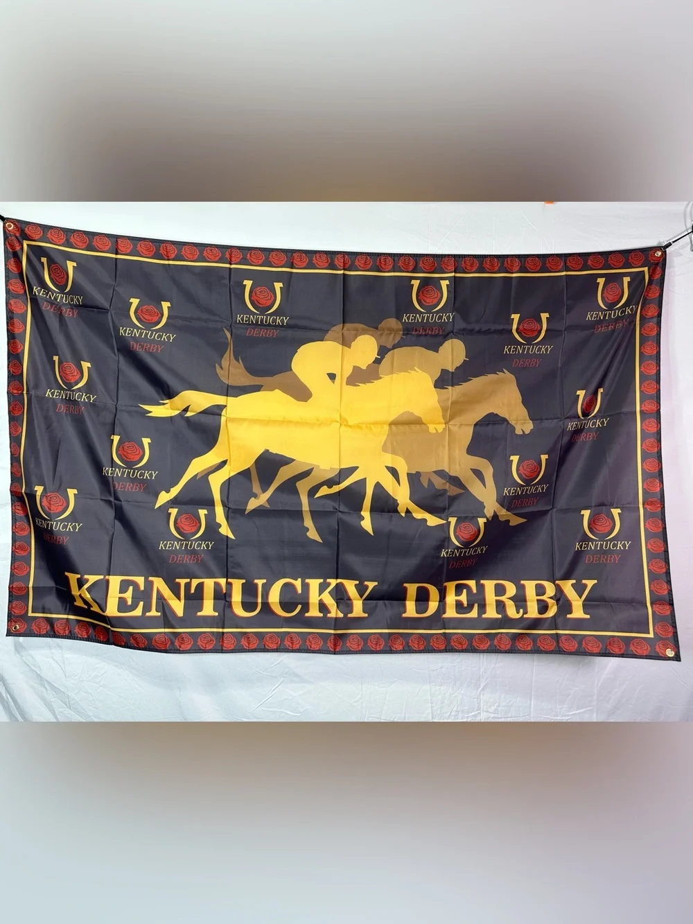 Kentucky Derby Theme Birthday Backdrop Banner 6x3.6Ft